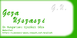 geza ujszaszi business card